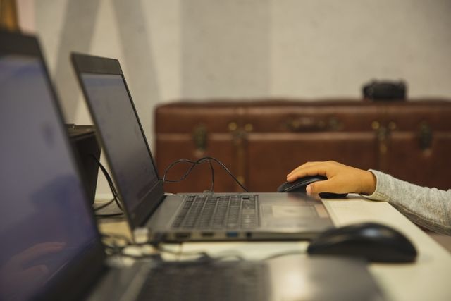 person using a laptop